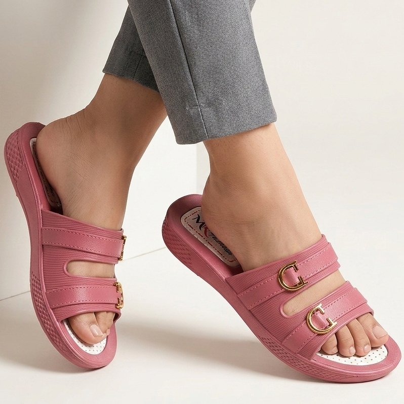 Women Nylon Plastic Slippers Soft Comfortable Summer Casual