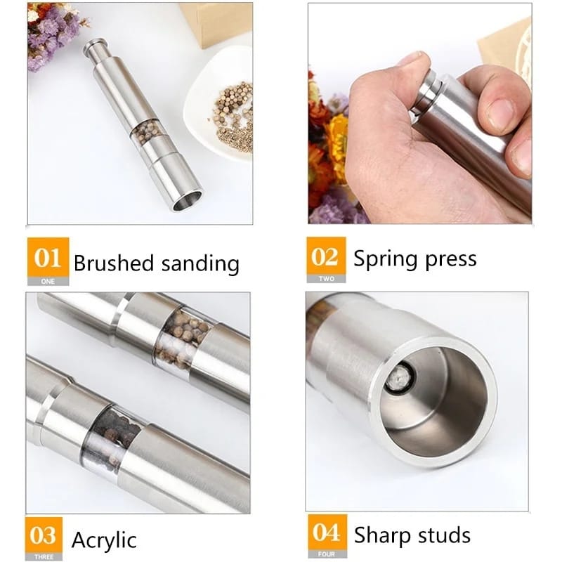 Stainless Steel Salt Pepper Mill
