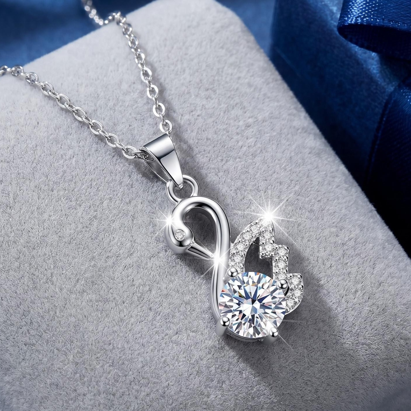 925 Sterling Silver Necklace Pendant Classics for Women Wedding Jewelry Engagement Fashion Party Classics High Quality 