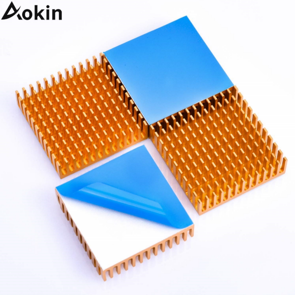 4Pcs 40mm Heatsink Back Side Thermal Conductive Tape Heatsink Kit 3D printer consumables 40mm x 40mm x 11mm Heat Sink Cooler