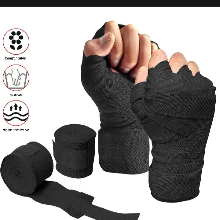 Professional Everlast Cotton Boxing Bandages Soft & Elastic patti, hand wrap Hand Wraps for Sanda, Muay Thai, Karate - Protects Fists Wrists & Enhances Fitness price in Pakistan