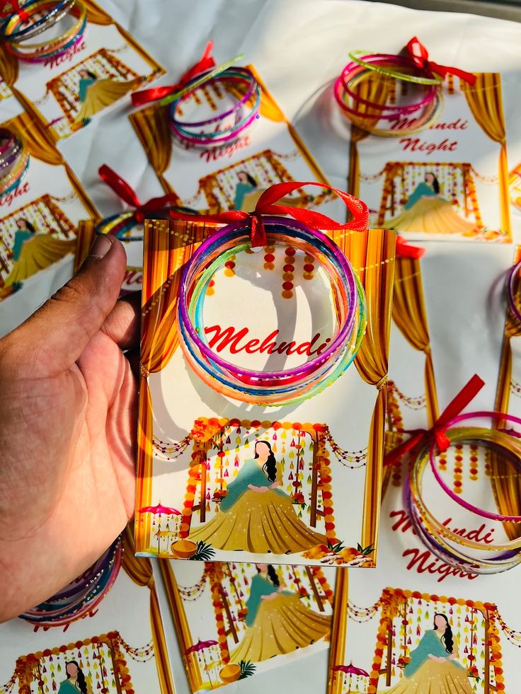 Customize Bangle's card for Weeding Mehndi Barat  Etc