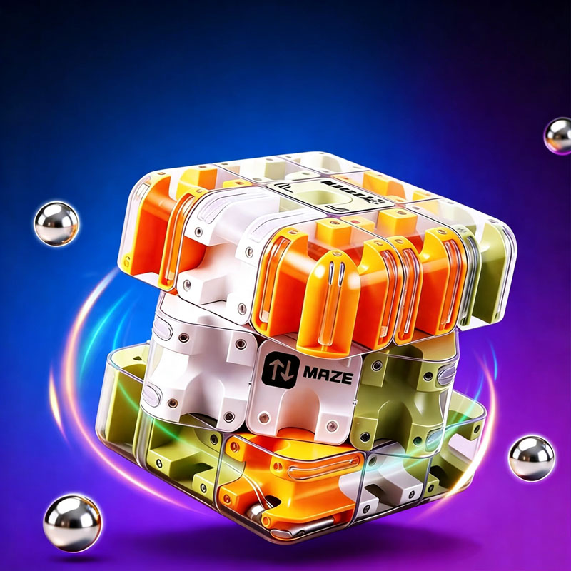 Novelty 3D Rolling Ball Maze Cube Puzzle Brain Teaser Game for Kids & Adults Logical Thinking Educational Labyrinth Toys
