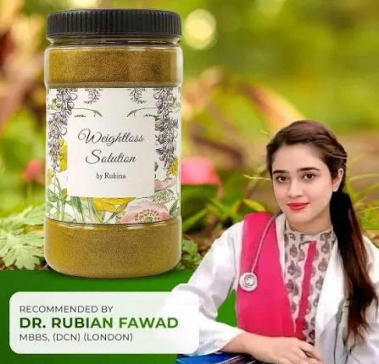 1 Pack Rubina Weightloss Solution (1 Month Plan) Weight loss organic powder