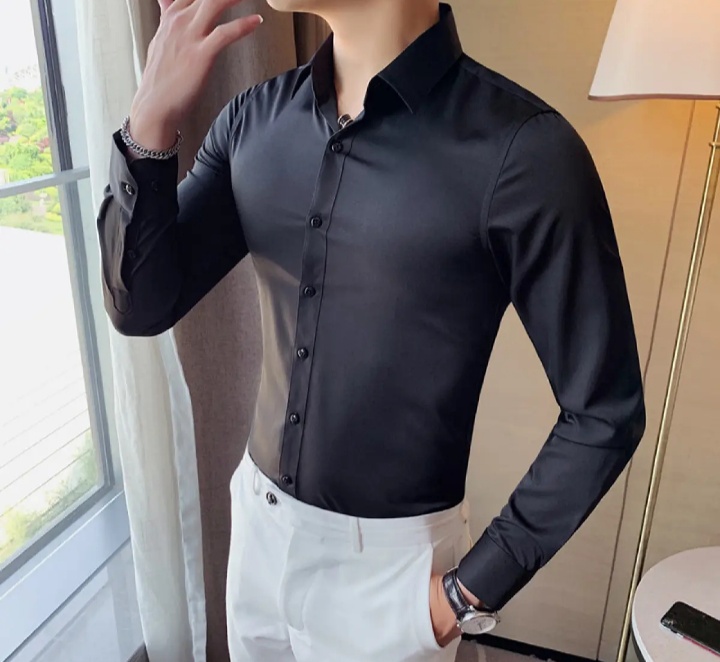 Black  Dress Shirt for Men in sale