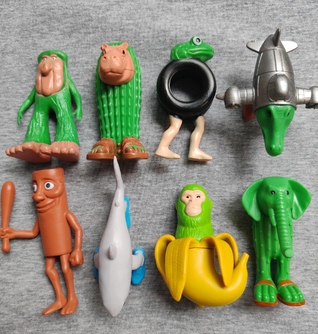 8pcs Brainrot Tung Sahur Figure Toy Tralalero Tralala Figures Bombardino Crocodilo Shimpanzini Bananini Model Decor Doll 