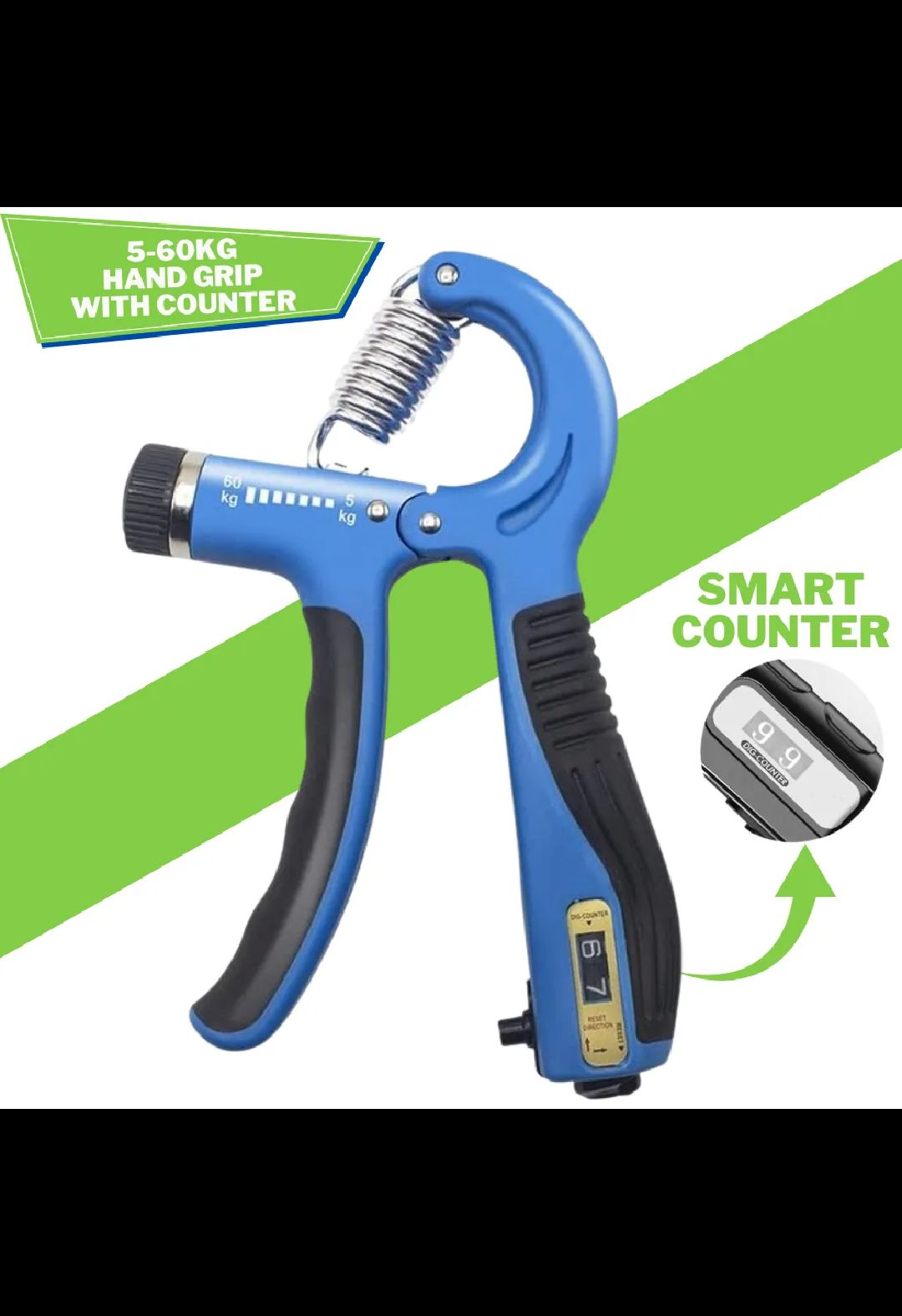 Counting Non-Slip Hand Grip Adjustable Sports Grip R Shaped Measurable Exercise Force Spring Gripper Finger Gripper Carp Expander Automatic Counting Hand Gripper Adjustable Resistance Automatic  Strength Trainer Fingers Wrist Forearm Denovo Mart