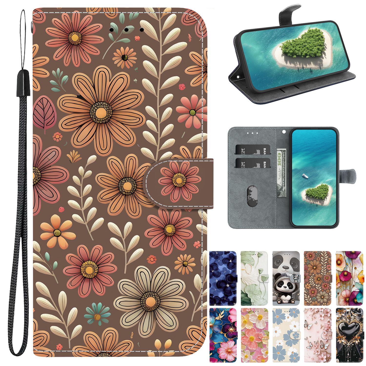 Stand Flip Wallet Case  Moto G56 G64 G86 5G G54 G55 g84 G85 G04S E14 G05 E15 G60S G7 POWER G7 PLAY Leather Protect Cover