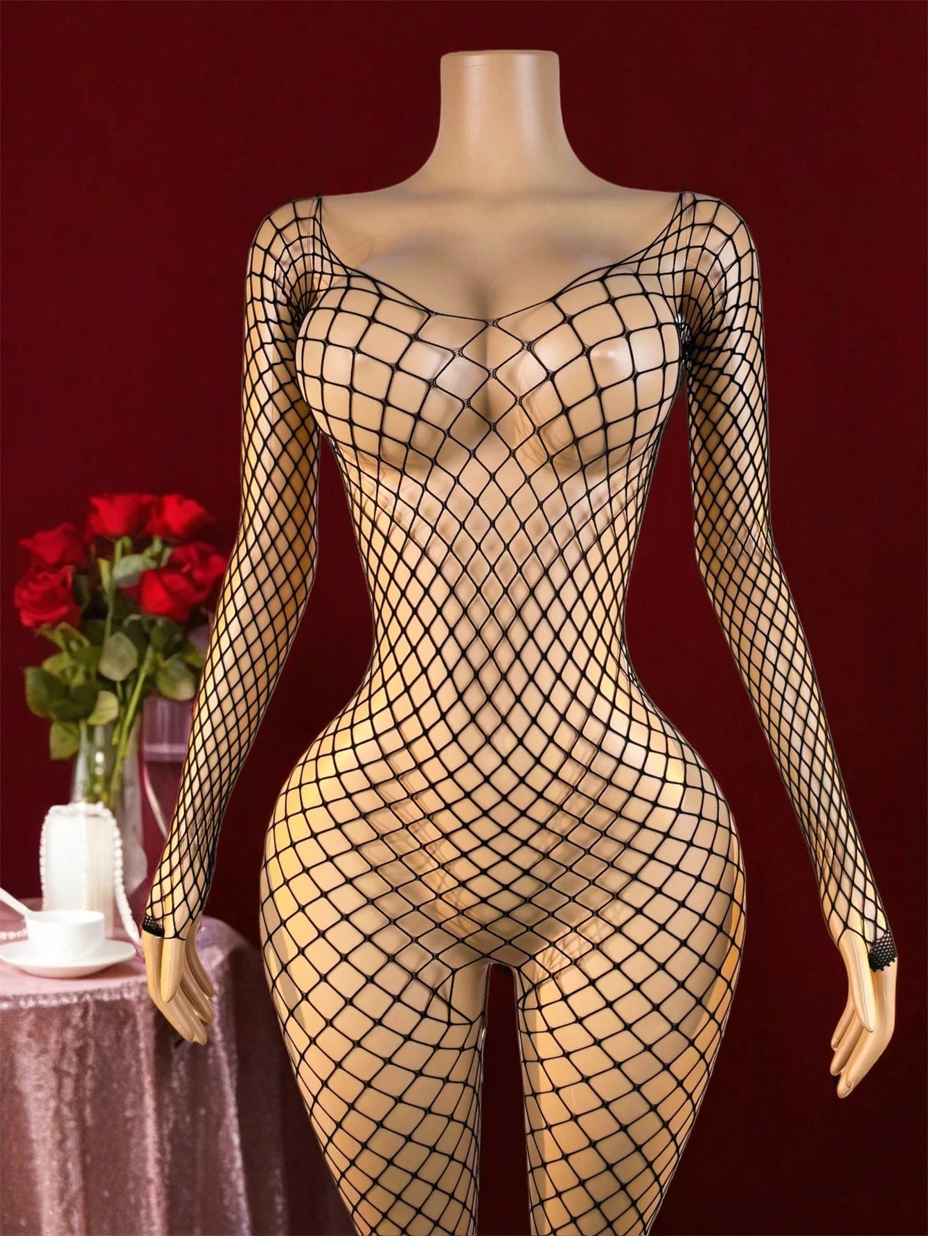 Open Crotch Bodystockings  Adult Female Black Women Fishnet Lingerie Underwear Transparent Bodysuit Catsuit Cosplay Costumes