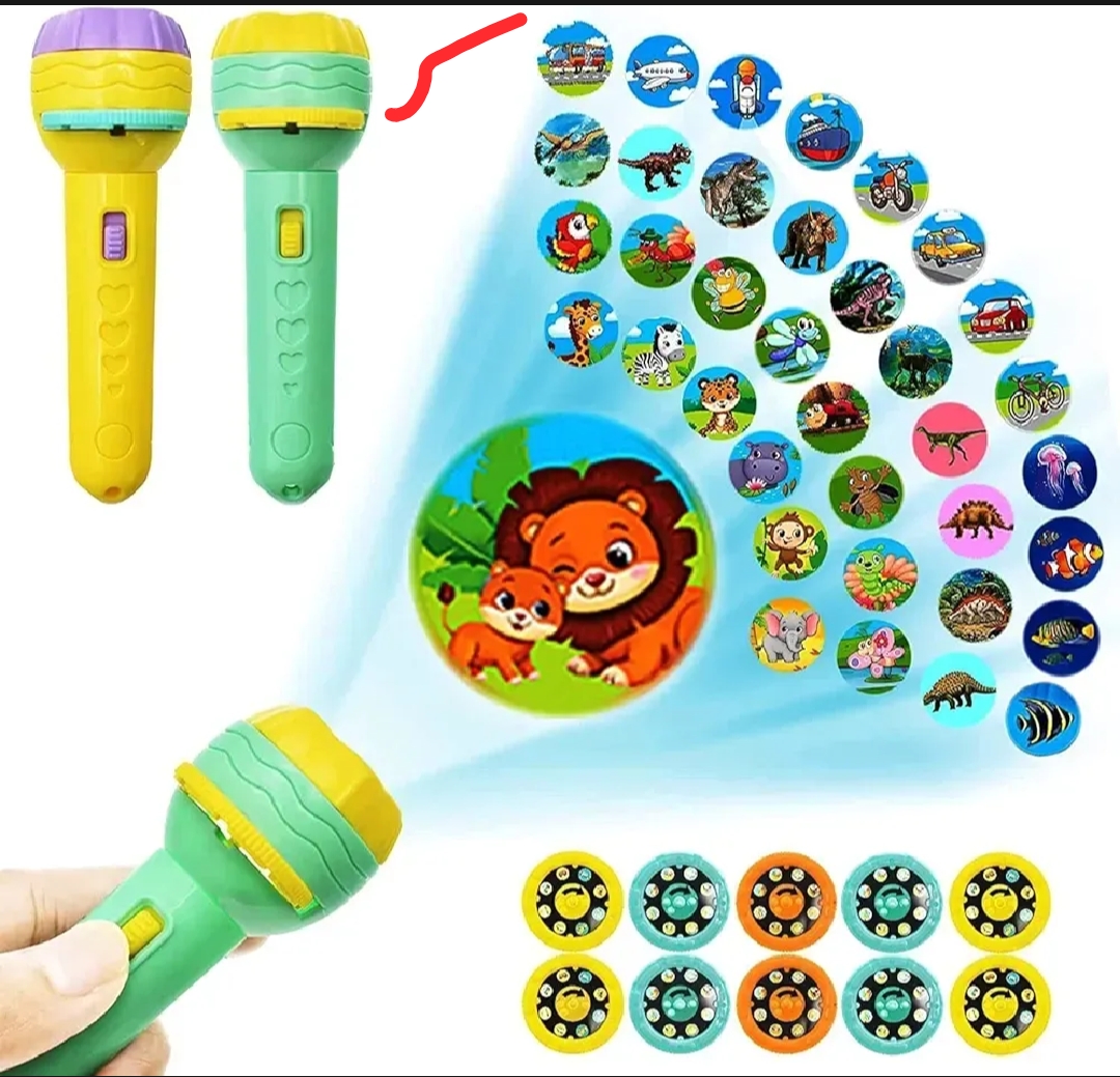 3 Slids, 24 Patterns Projector Flashlight Torch, Kids Projection Light Toy Education Learning Night Light Before Going To Bed Best Gift For Kids 7 Years Boy Or Girl Learning And Playing(Multi)
