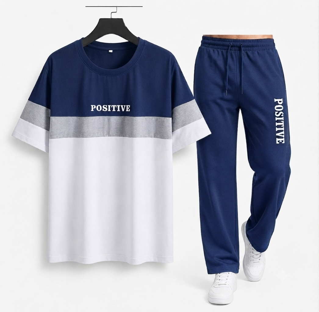 Positive_Summer Men Tracksuit Trouser and Shirt Track suit Full Sleeve Tracksuit 4 more colors