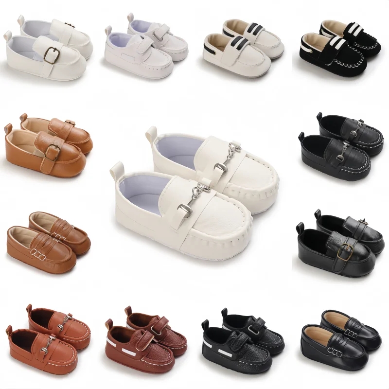 0-18 Months Newborn Baby Boy Walking Shoes Fashion Loafer Leisure First Step Walkers Infant Toddler Casual Soft Sole