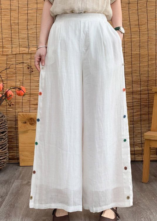 Trousers | Bell Bottoms | Cotton Buttoned Wide Leg Trouser for Women & Girls | Relaxed Fit, Comfortable & Stylish Palazzo Pant |Quality Fabric |  Daraz