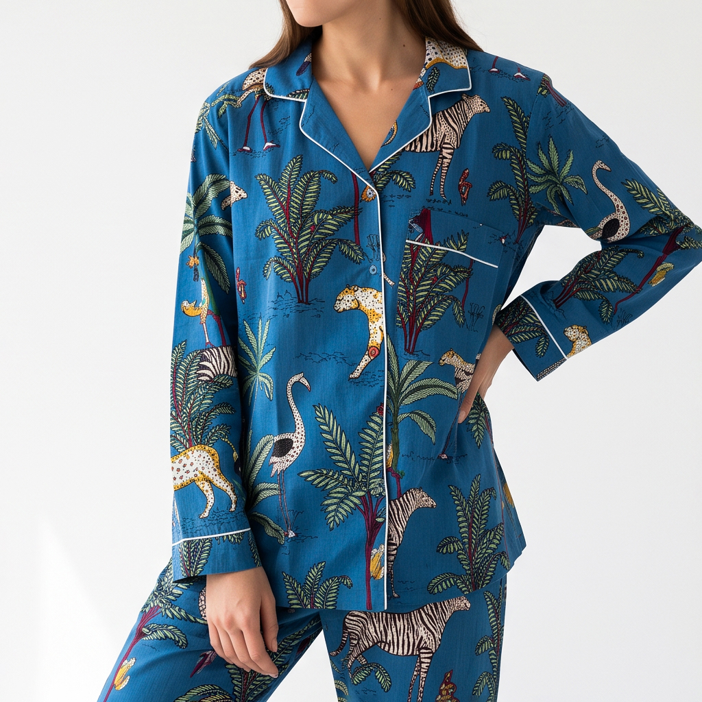 Ladies Printed Cotton Night Dress