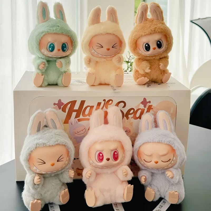 Pop Mart Labubu Plush Toy Binginto Energy Series Cute Soft Bunny Doll with Keychain for Kids Girls Boys – Anime Collectible Action Figure – Original Mystery Blind Box Gift – Mini Decorative Toy – Colorful Fluffy Labubu Character Key Ring