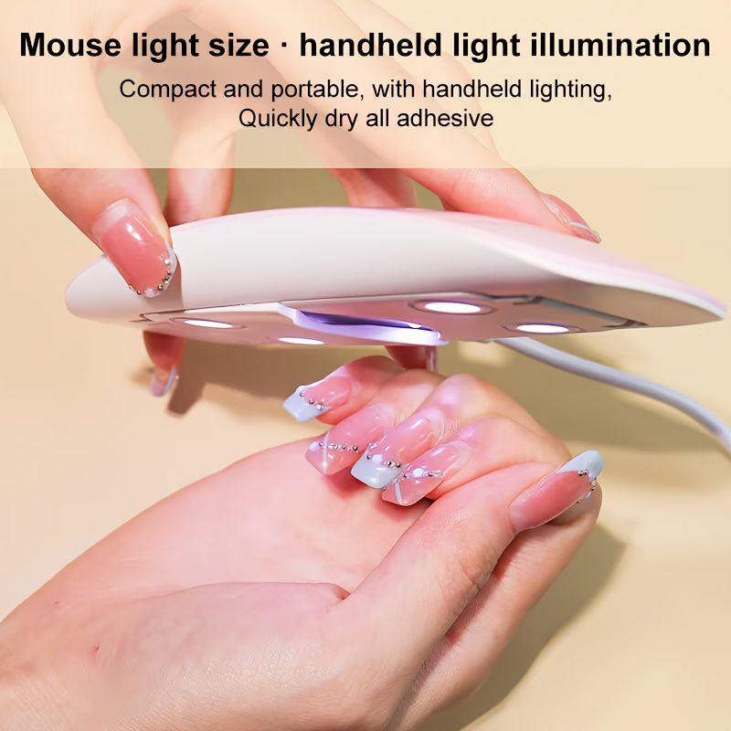 Micro Nail Art UV Gel Varnish Curing Machine Mini Portable LED UV Nail Lamp Dryer