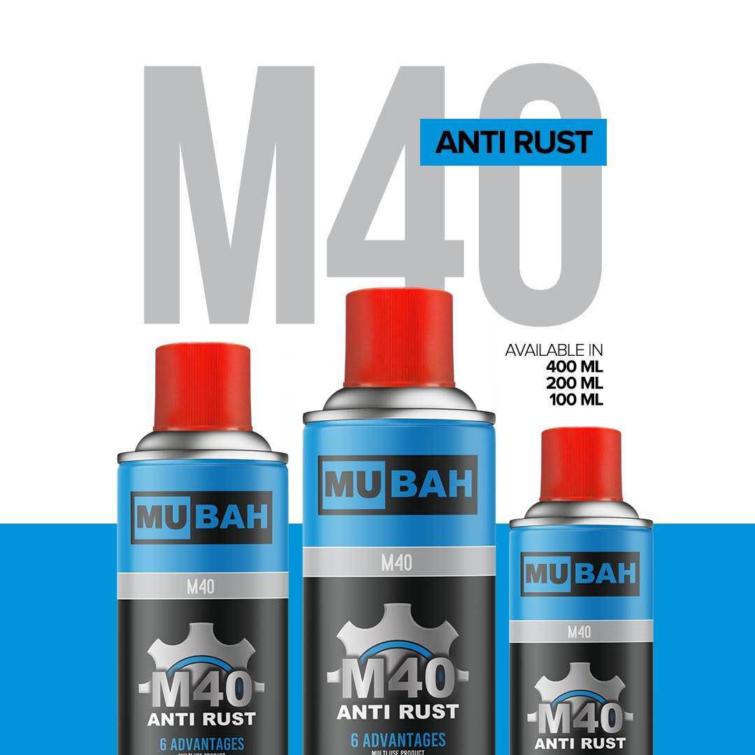 Mubah Rust Remover (Premium) Zang Remover Anti Rust Spray For Auto And All Metals Tools, Hardware Items Mubah M40 400ml NF MART