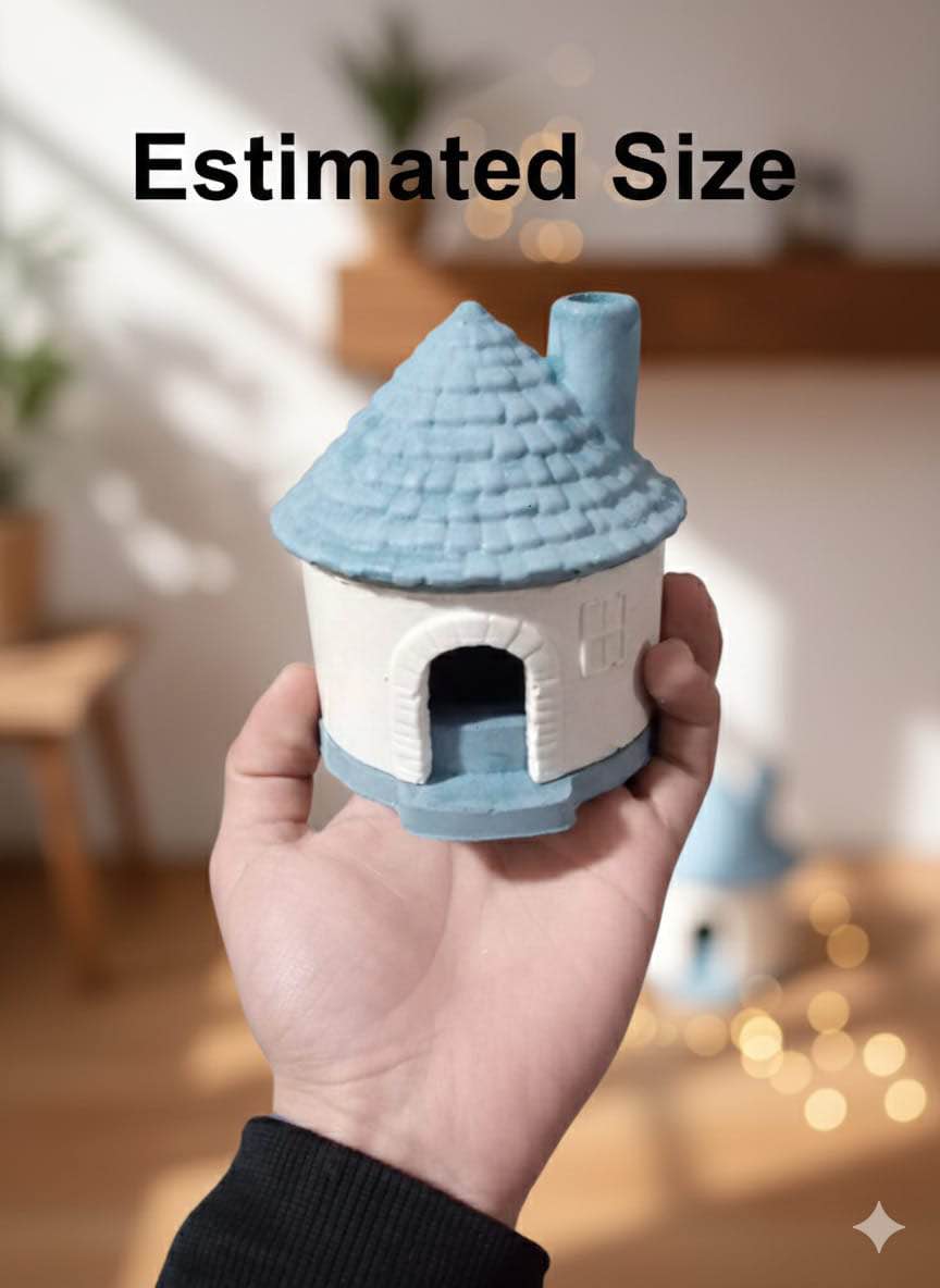 🏡 Mini Ceramic House Candle Holder – Aesthetic Home & Ramadan Decor
