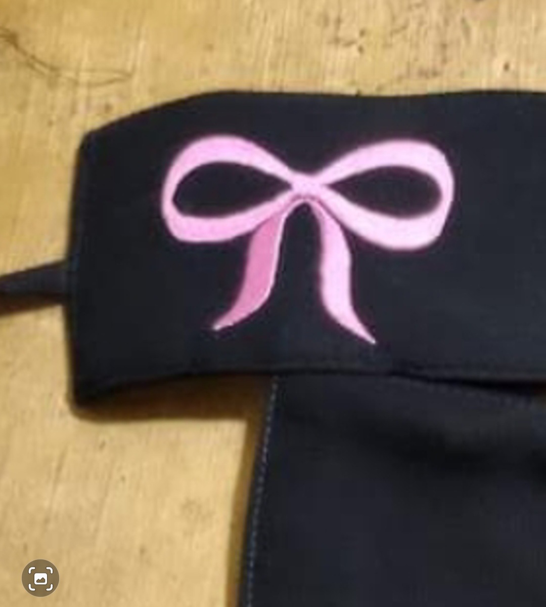 Niqab embroidery pink bow  trending  Style