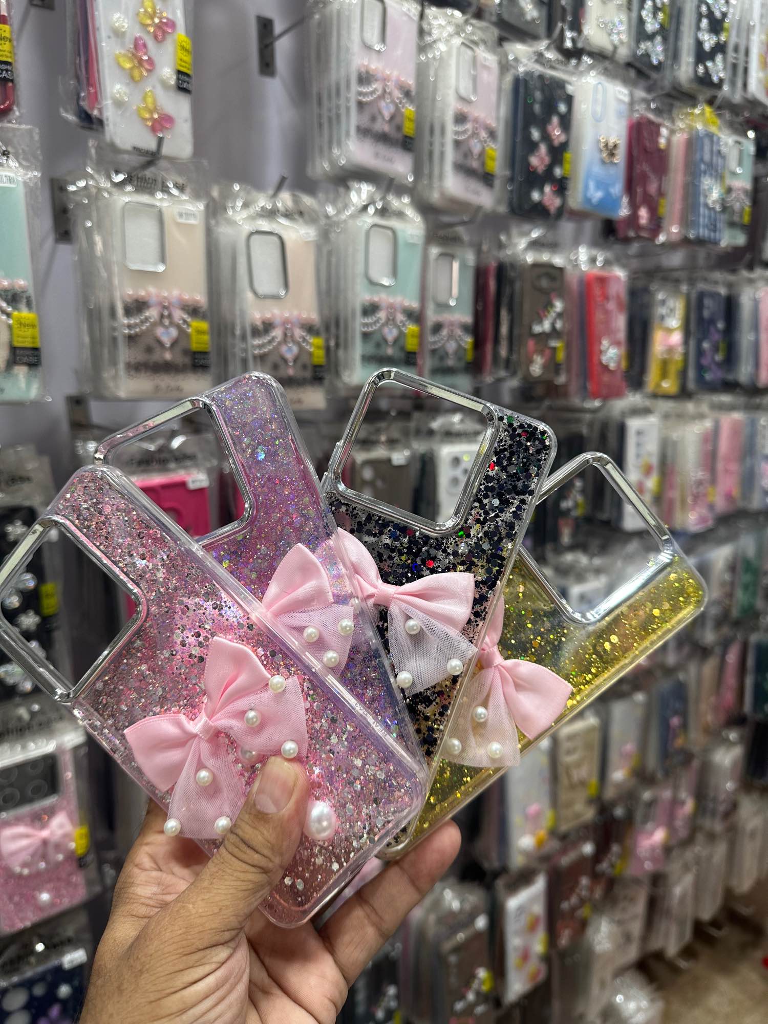 Nubia A56 Luxury Glitter Bow Pearl Soft TPU Mobile Case – Stylish Shockproof Cover
