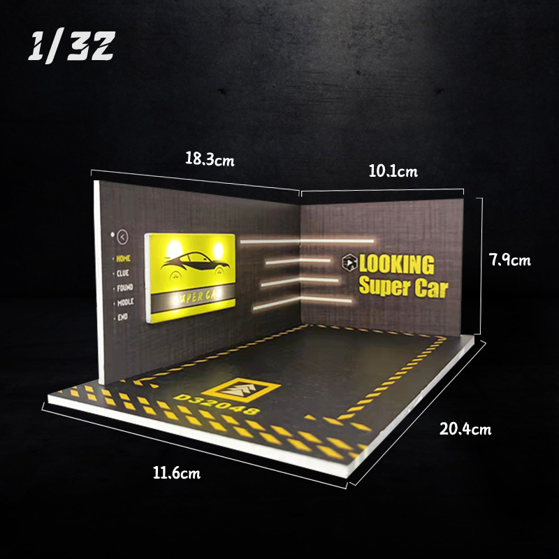 1:32 1:24 Scale PVC Material Light Alloy Diecast Model Toy Car Parking Lot Hight Simulation Underground Building Models 