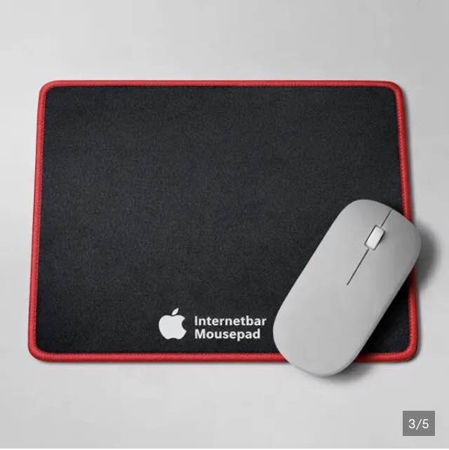 Black Mousepad for Laptop & Computer | Non-Slip Rubber Base | Smooth Surface for Gaming & Office Use