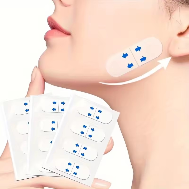 40/120PCS V-Shape Face Wrinkle Sagging Skin Adhesive Tape Lifting Face Stickers Invisible Transparent Thin Face Patche Lift Tool