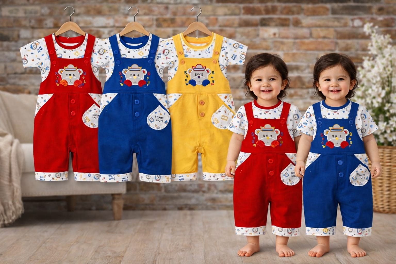 Newborn Baby Romper - random design & colors available - for 0 - 3 months babies