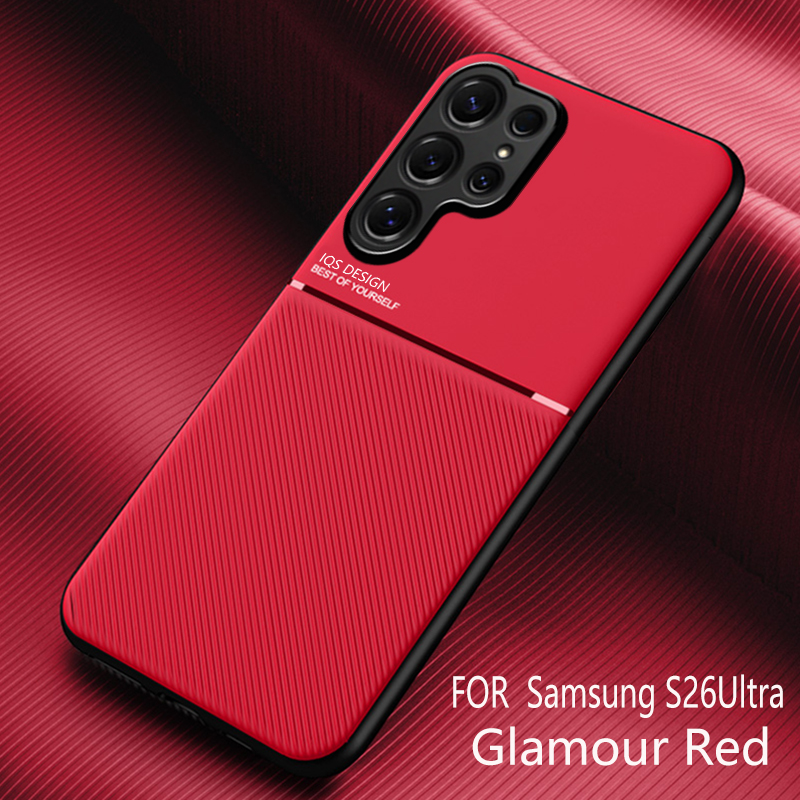 Leather Texture Magnet Case For   S26 Ultra S26 Plus S25 Ultra S26Ultra S26+ S 26 Ultra 5G Cover Car Magnetic Cases