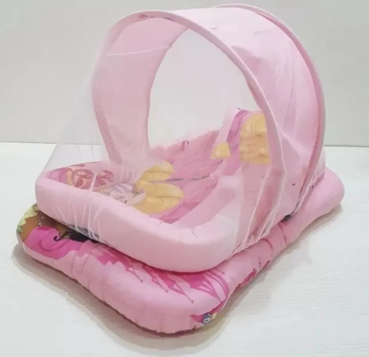 Baby Sleeping Bed With Mosquito Net (Random colors)