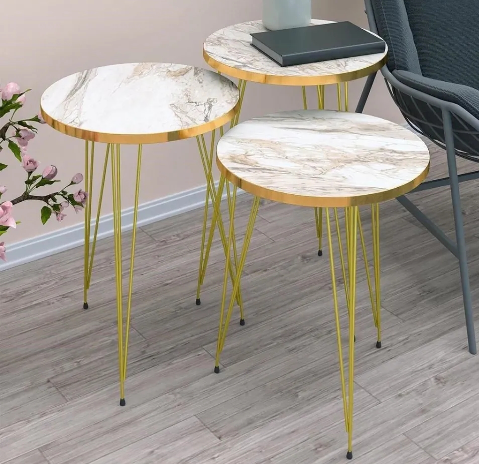 1 Pcs /  2 Pc / Set of 3 Round Coffee table/Side table/ Table for Home/Living room/office /Table by AlHafiz walls/ 100 % Authentic / For more information See Description