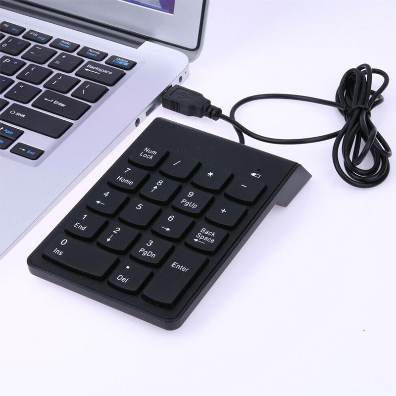 Wired USB Numeric Slim Keypad Mini Number Pad for PC Laptops