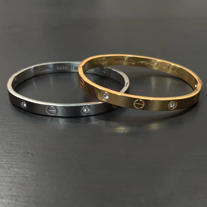 Stainless Steel Bracelet For Girls Womens Premium Quality | Elegant Shiny Bangle Bracelet Kara | Golden Silver Love Bangle Kara | Girls Fashion Jewellery