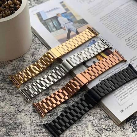 Rolex Chain Straps For Smart Watch 42mm/44mm/45mm/49mm - Premium Quality Rolex Stainless Steel Chain Straps For Smart Watch
