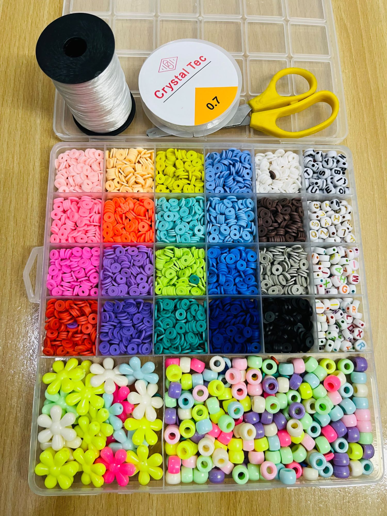 DIY Multi Beads Boxes/Bead Box with Elastic Thread tag