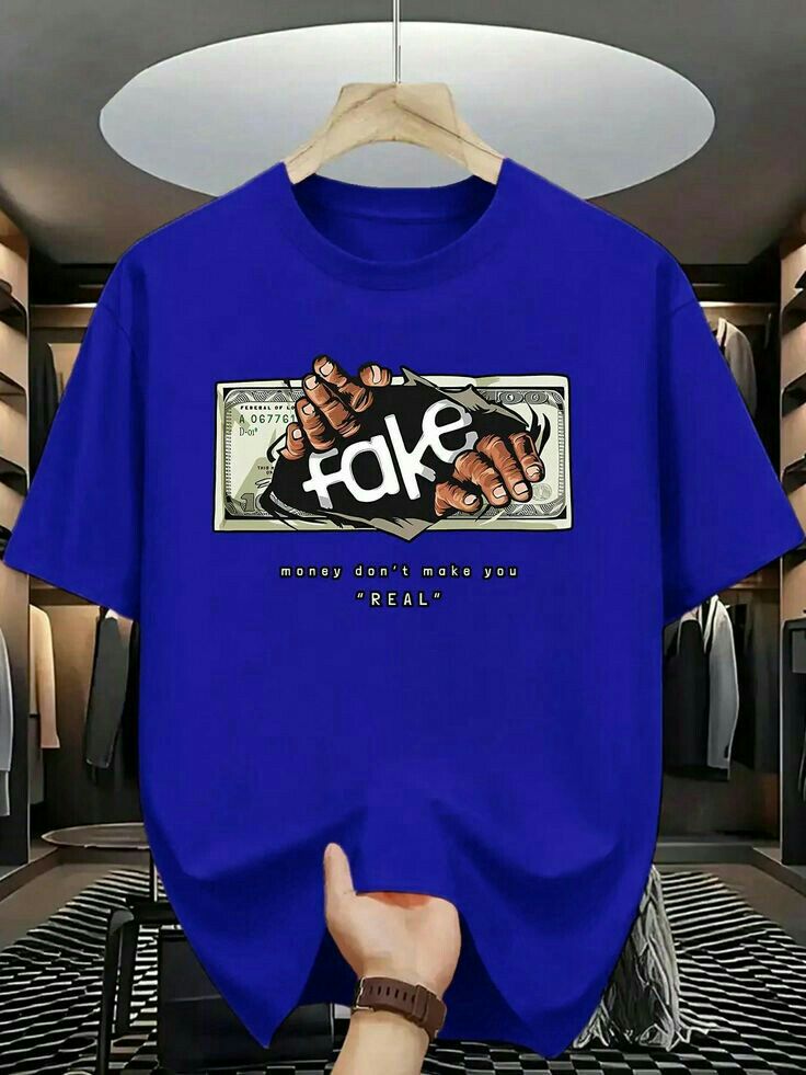 Half sleeve royal blue t shirt for washible me