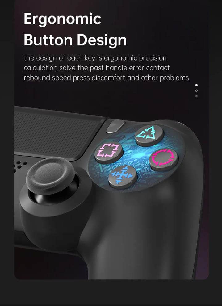 【Premium】 DualShock 4 Wireless PS4 Controller ~ Bluetooth PlayStation 4 Controller ~ JoyStick JoyPad GamePad Remote Gaming Controller for PS4, PC, Laptop, Computer, Mobile, Android TV Box, Windows 7/8/10/11 XP & Vista, Android