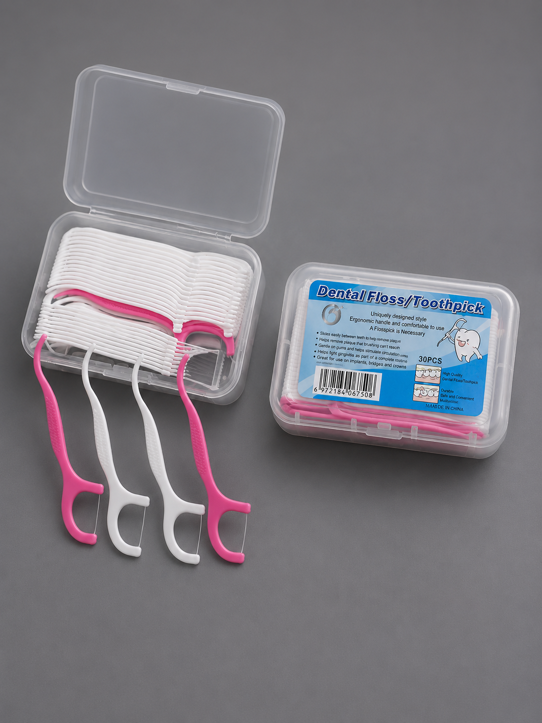 Dental Floss Tooth Picks | Disposable Floss Picks | Interdental Teeth Cleaning Sticks | Oral Hygiene & Gum Care | Daily Dental Care