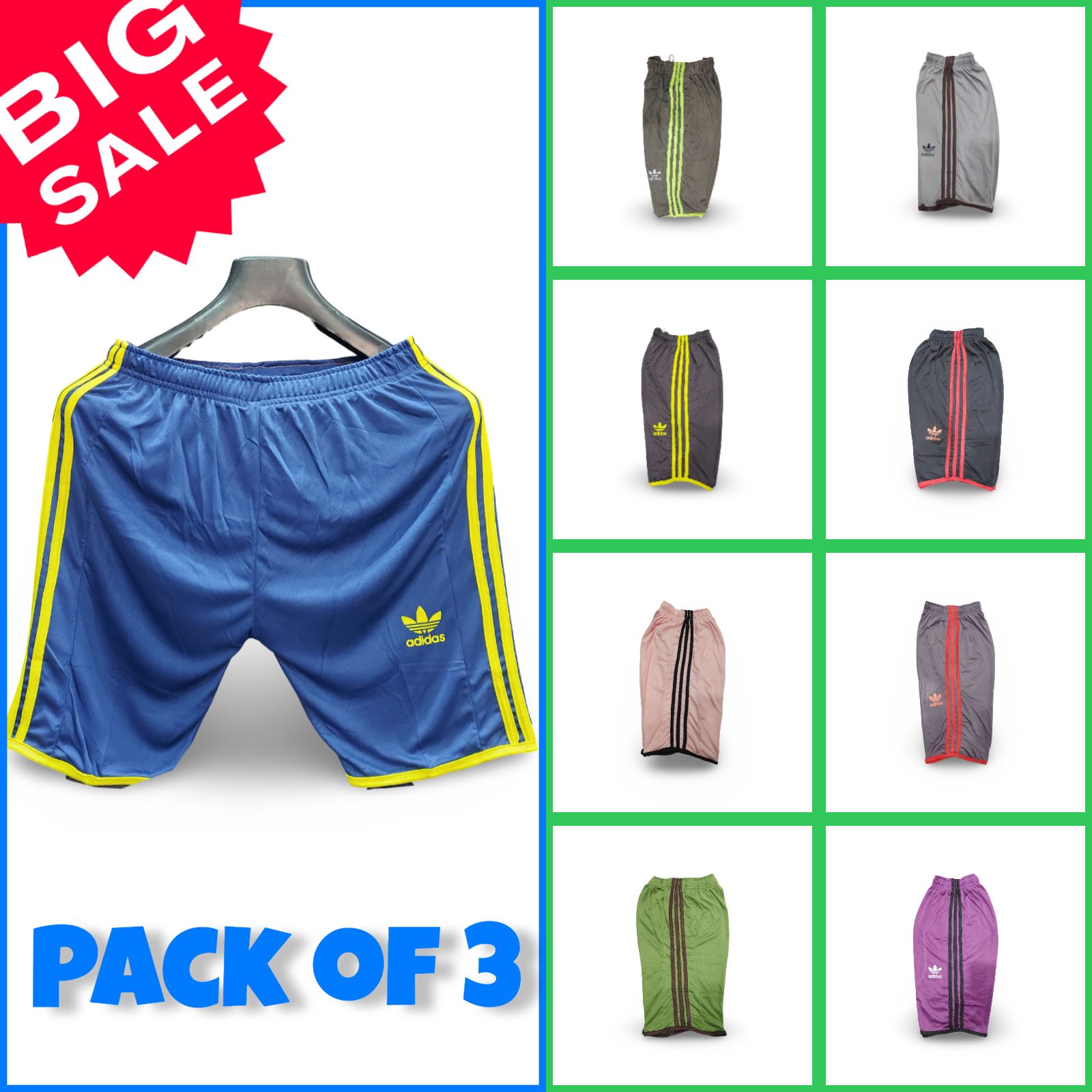 sports niker pack of 3 nikers for boys free size summer nikers