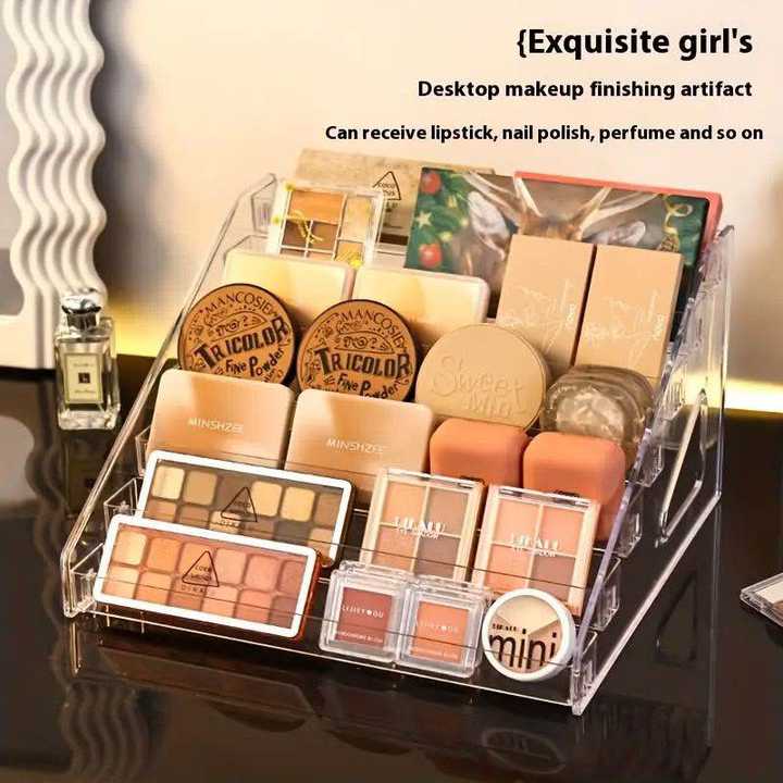 5 Layer Plastic Cosmetic Organizer | Makeup Storage Box | Multi Layer Beauty Organizer | Cosmetic & Skincare Storage Rack