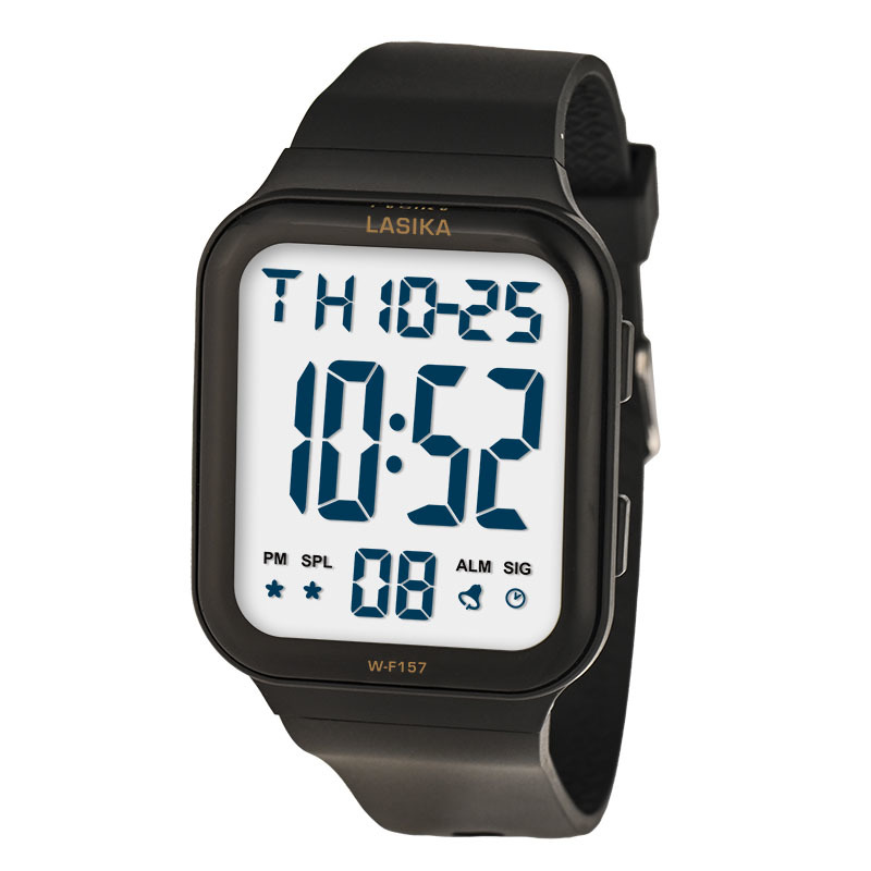 LASIKA-W157 Men's Digital Sports Watch Electronic Waterproof Wrist Watches for Men with Stopwatch Alarm 157