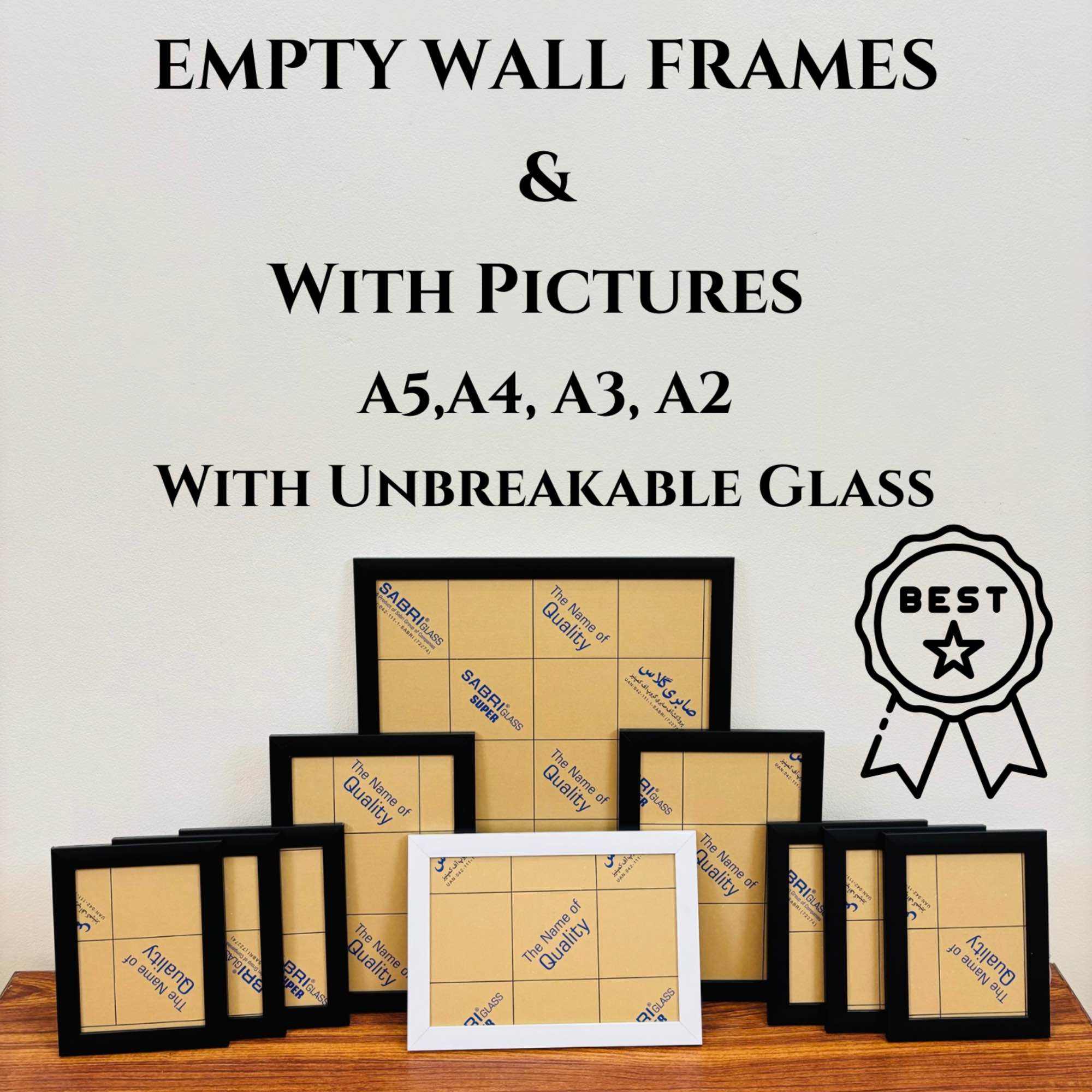 Empty Wall Frames With Glass, A5 Size A4 Size A3 Size, A2 Size, Wall Frames High Quality