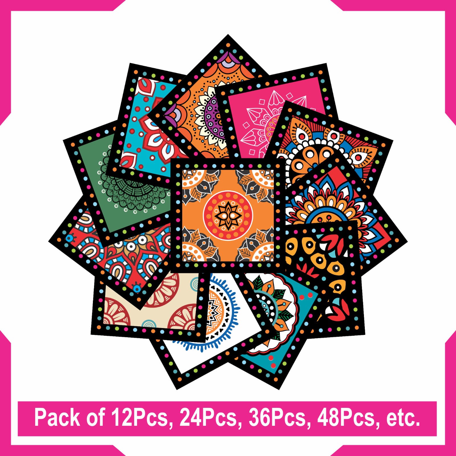 Colorful Self-Adhesive Waterproof PVC Tile Stickers – 4.8x4.8 inch Wall ...