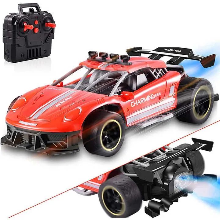 speedy racing drift rc cars toy with cool LED spray light