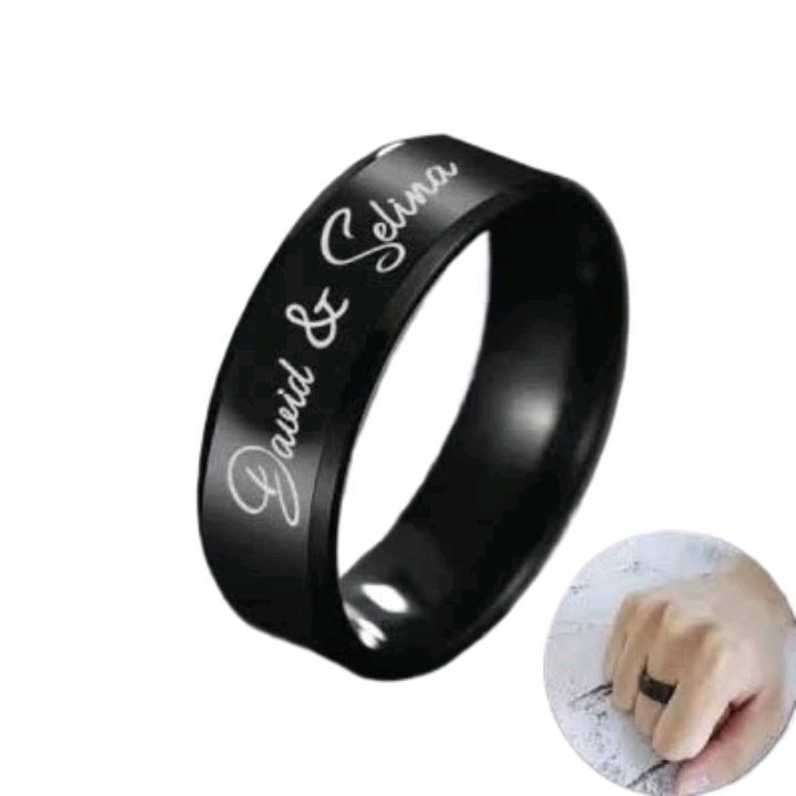 Best quality personalize High Shining ring with free name engraving  By The Gift Customizers