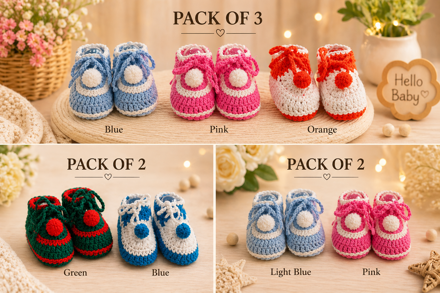 woolen handmade booties for baby boy/ newborns babies shoes