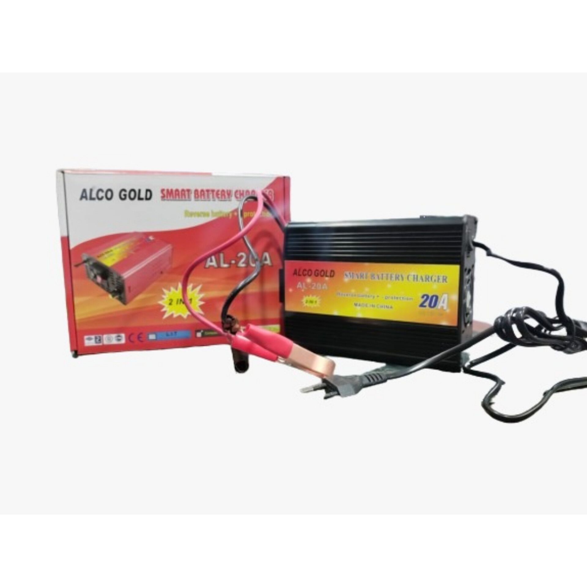 12v 20A Battery Charger and power supply with 2-in-1 functionality and reverse battery protection