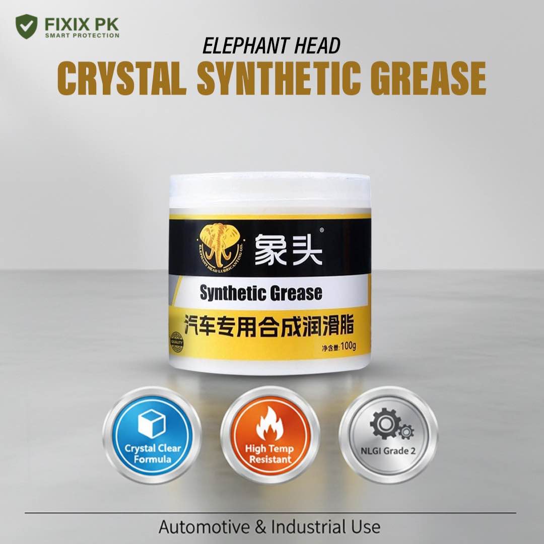 Elephant Head Crystal Synthetic Grease – Transparent High-Performance Lubricant (100g) | Anti-Rust, Heat-Resistant, Long-Lasting