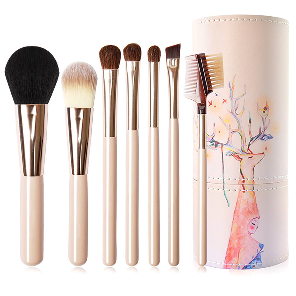 Mini Makeup Brushes Set Mirror Soft Fluffy for Cosmetics Foundation
