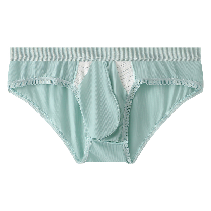 Men's Briefs Ice Silk Underwear Seamless Breathable Low Waist Panties Shorts